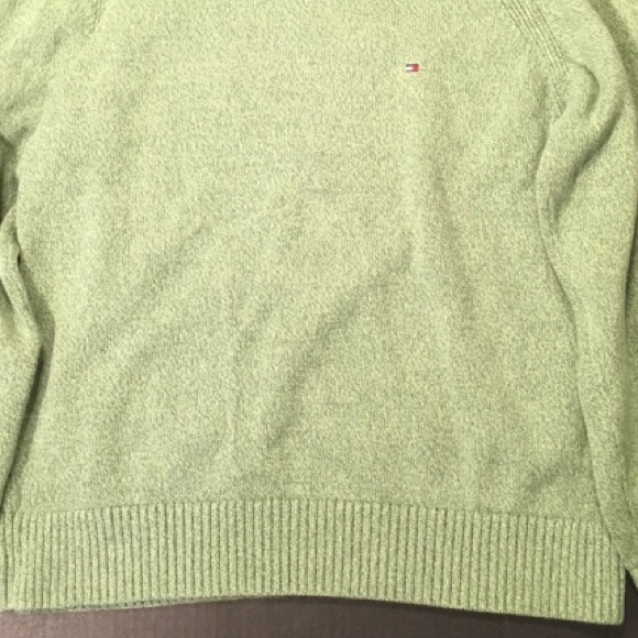 Mens Tommy Hilfiger Crewneck Sweater Green XL - Picture 6 of 8